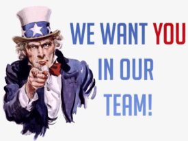 we want you in our team