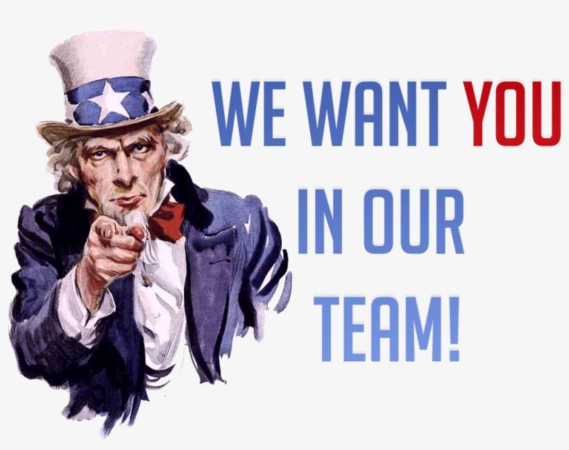 we want you in our team